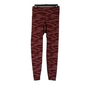 The North Face Womens Leggings Sz M Red Workout Hike Outdoors Running Exercise